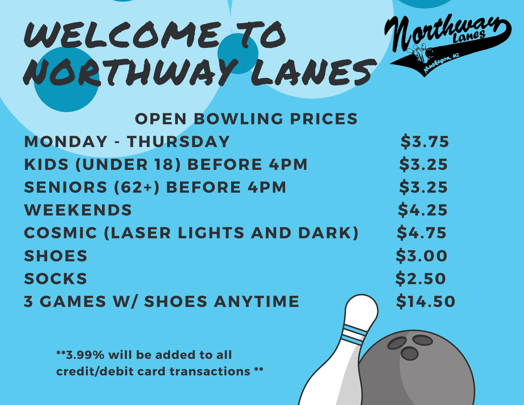 Open Bowling Prices