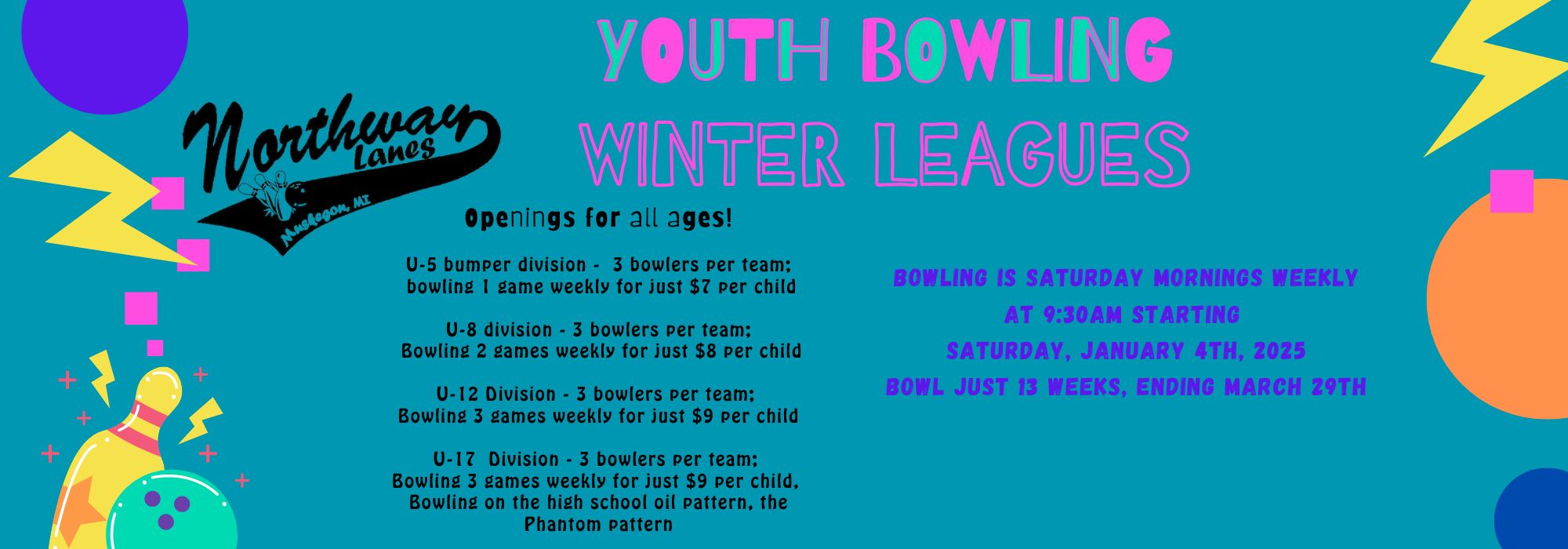 Youth bowling league 2025 (42 x 24 in) (2000 x 700 px)